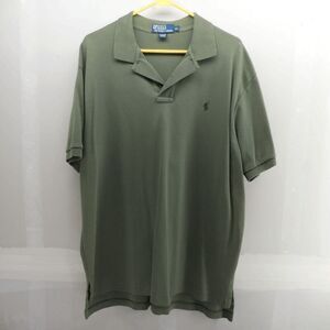 Vintage Polo Ralph Lauren Olive Green Short Sleeve Mens Polo Shirt Size XL